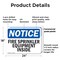 Signmission Fire Sprinkler Equipment Inside OSHA Notice Sign, Plastic, 24in W x 18in L, 2PK OS-2PACK-NS-P-1824-L-12665 - alternate 2